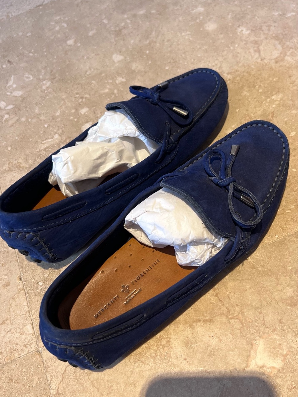 Mercanti Fiorentini Royal Blue Suede Women’s Driving Moccasins